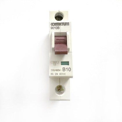 Contactum 9010B Red Toggle B10 10A 10 Amp MCB Circuit Breaker Type B